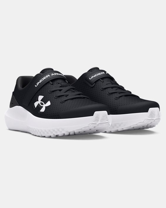 Boys' Pre-School UA Surge 4 AC Running Shoes, Black, pdpMainDesktop image number 3